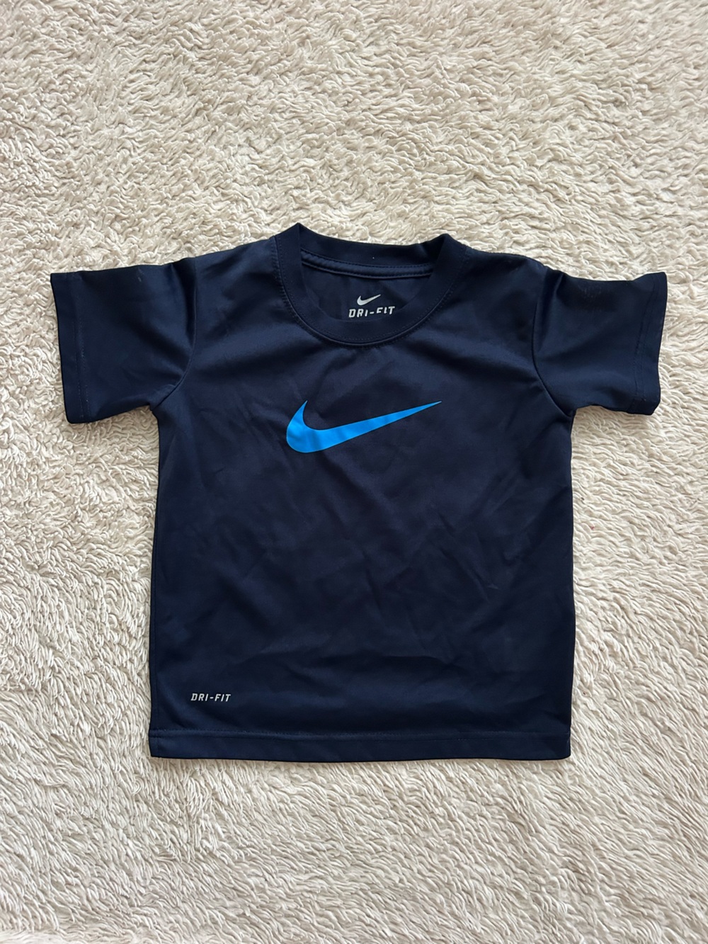 Nike Little Boys Dri Fit Navy Short Sleeve Top
